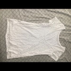 Medium White Lace, swoop back dress.